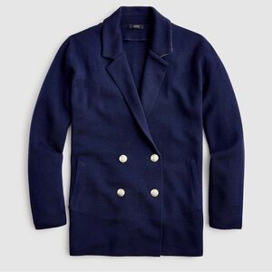 Brand new without tags JCrew Merino Wool Sweater Blazer Navy size Large